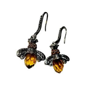Water Drop Bee Shape Dangle Earrings